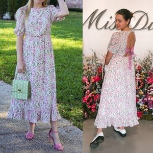 NWT Sister Jane Forest Fauna Midi Dress in Pink Small